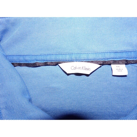 Calvin Klein Men's Blue 1/4 Zip Pullover Lightweight 100% Cotton Long Sleeve XXL - Picture 4 of 9